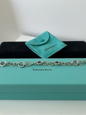Tiffany & Co. 18k Gold and Sterling Silver link bracelet . Made in Italy.